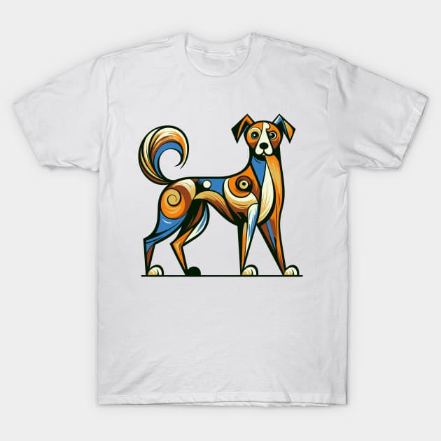 Pop art dog illustration. cubism illustration of a dog T-Shirt by gblackid